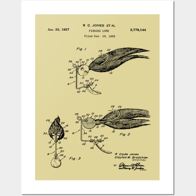 Patent Print - 1957 Fishing Lure Wall Art by MadebyDesign